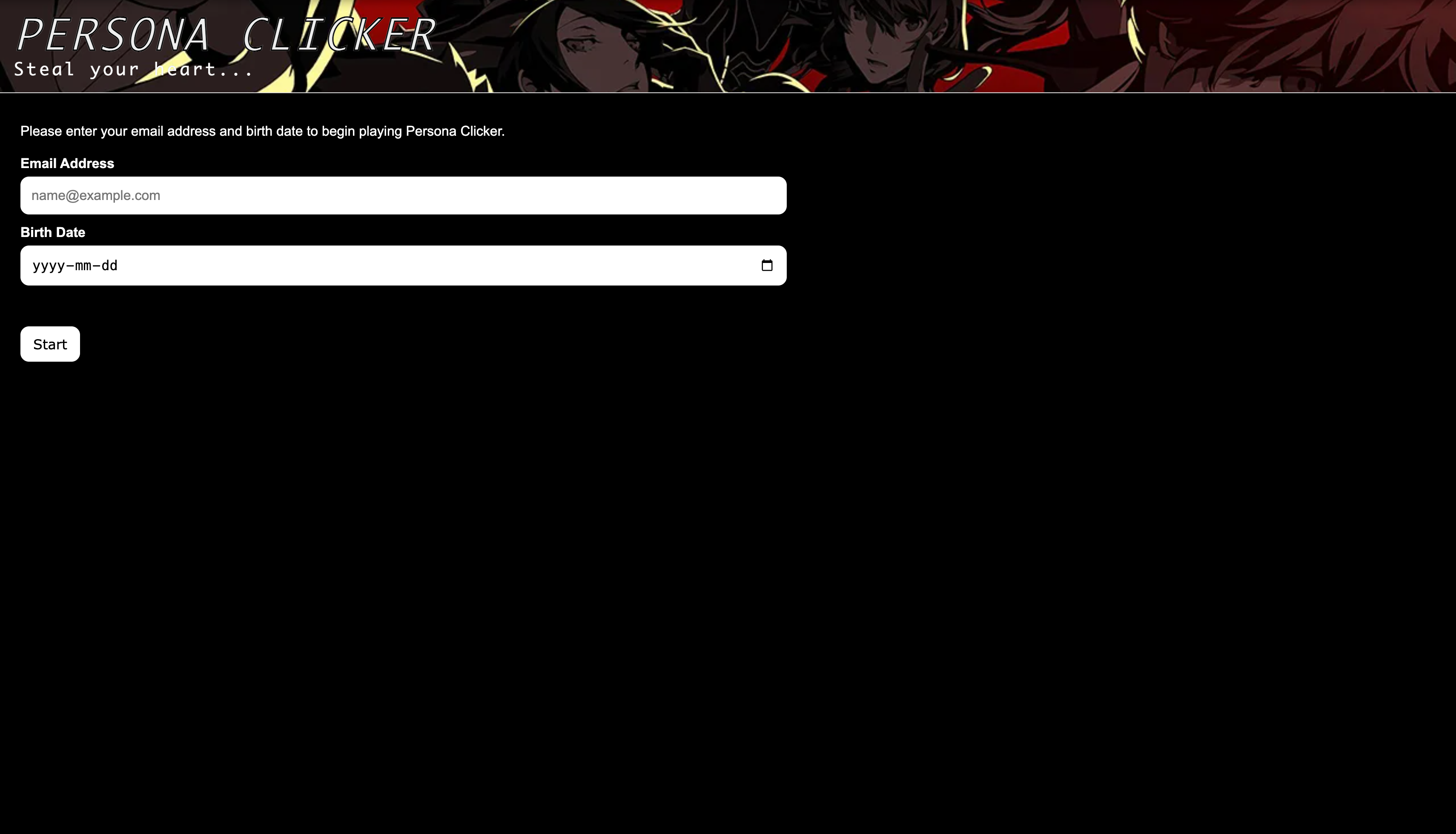 Persona 5 Clicker project screenshot